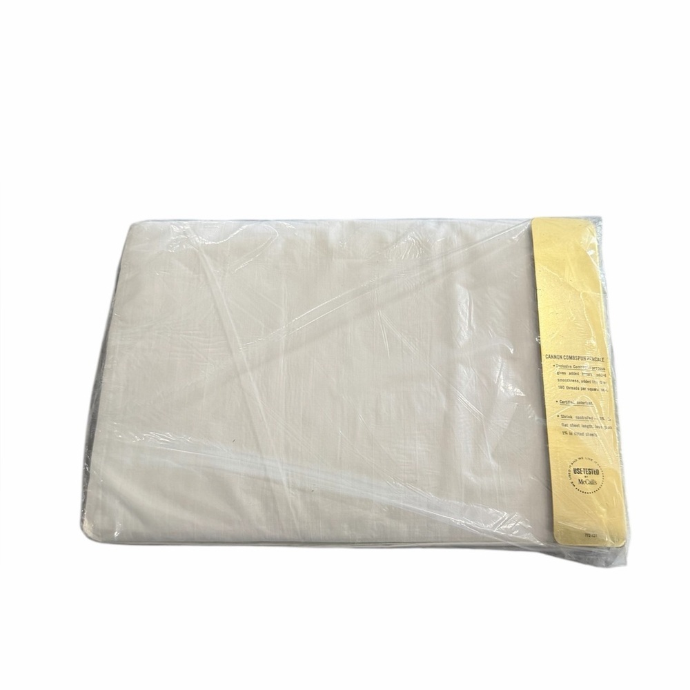 New Cannon Royal Family Vintage 60s-70s Double Flat Sheet Pink Rose Cottagecore - Picture 2 of 5